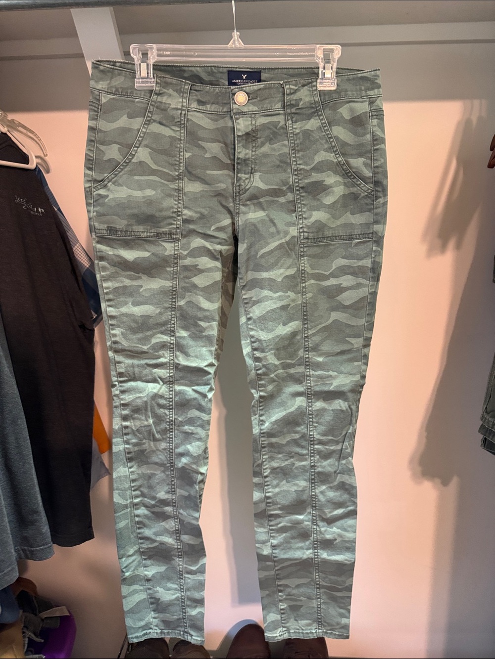 American Eagle Outfitters Green Camo Utility Pants